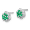 Gemstone & Diamond Post Earrings