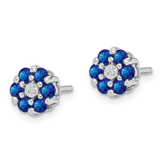 Gemstone & Diamond Post Earrings