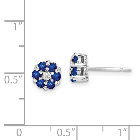 Gemstone & Diamond Post Earrings