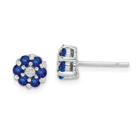 Gemstone & Diamond Post Earrings
