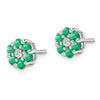 Gemstone & Diamond Post Earrings