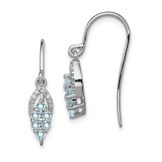 Gemstone & Diamond Shepherd Hook Earrings