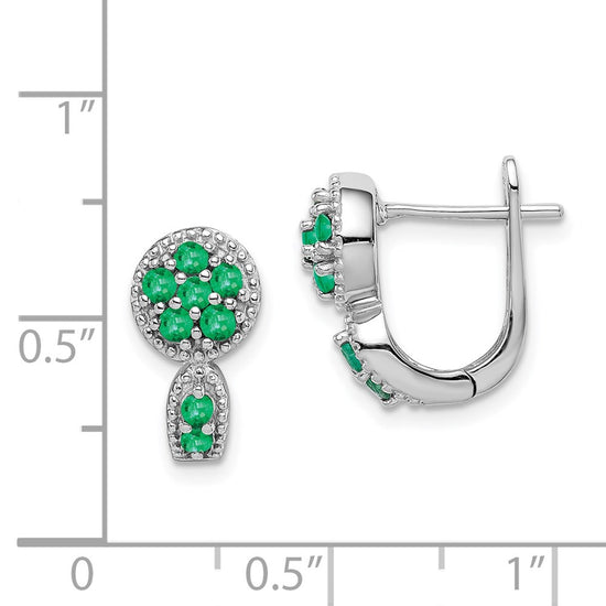 Gemstone Circle Hinged Earrings