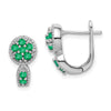Gemstone Circle Hinged Earrings