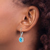 Sterling Silver Diamond and Gemstone Dangle Earring