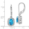 Sterling Silver Diamond and Gemstone Dangle Earring