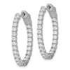 Sterling Silver CZ 2mm Hinged Hoops