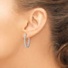 Sterling Silver CZ 2mm Hinged Hoops