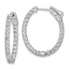 Sterling Silver CZ 2mm Hinged Hoops