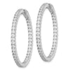 Sterling Silver CZ 2.25mm Hinged Hoops
