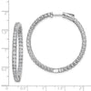 Sterling Silver CZ 2.25mm Hinged Hoops