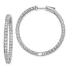 Sterling Silver CZ 2.25mm Hinged Hoops