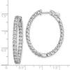 Sterling Silver CZ 2.5mm Hinged Hoops