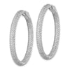 Sterling Silver Pave CZ Hinged Hoops