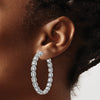 Sterling Silver 3mm CZ Hinged Hoops