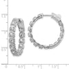 Sterling Silver 2.5mm CZ Hinged Hoops