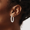Sterling Silver FWC Pearl Hoop Earrings