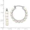 Sterling Silver FWC Pearl Hoop Earrings