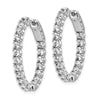 Sterling Silver CZ 2.5mm Hinged Hoops