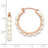 Sterling Silver FWC Pearl Hoop Earrings