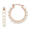 Sterling Silver FWC Pearl Hoop Earrings