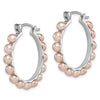 Sterling Silver FWC Pearl Hoop Earrings