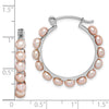 Sterling Silver FWC Pearl Hoop Earrings