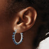 Sterling Silver FWC Pearl Hoop Earrings