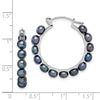 Sterling Silver FWC Pearl Hoop Earrings