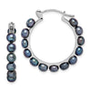 Sterling Silver FWC Pearl Hoop Earrings