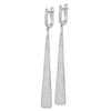 Sterling Shimmer Sterling Silver Rhodium-plated 228 Stone Pav‚ CZ Triangle Dangle Hinged Post Earrings