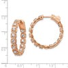 Sterling Silver 2.5mm CZ Hinged Hoops