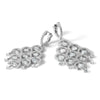 Sterling Shimmer Sterling Silver Rhodium-plated 278 Stone CZ Chandelier Dangle Hinged Earrings