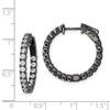 Sterling Silver CZ 2.25mm Hinged Hoops