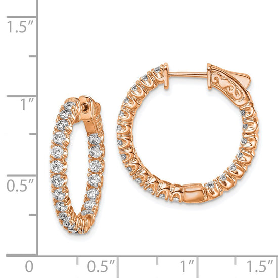 Sterling Silver CZ 2.25mm Hinged Hoops