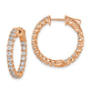 Sterling Silver CZ 2.25mm Hinged Hoops
