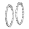 Sterling Silver CZ 2.25mm Hinged Hoops