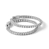 Sterling Silver CZ 2.25mm Hinged Hoops