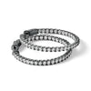Sterling Silver CZ 2.25mm Hinged Hoops