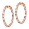 Sterling Silver CZ 2.25mm Hinged Hoops