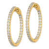 Sterling Silver CZ 2.25mm Hinged Hoops