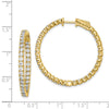 Sterling Silver CZ 2.25mm Hinged Hoops