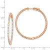 Sterling Silver CZ 2mm Hinged Hoops