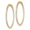 Sterling Silver CZ 2mm Hinged Hoops