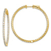 Sterling Silver CZ 2mm Hinged Hoops