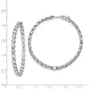 Sterling Silver 3.5mm CZ Hinged Hoops