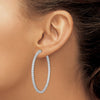 Sterling Silver CZ 2.25mm Hinged Hoops