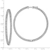 Sterling Silver CZ 2.25mm Hinged Hoops