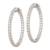 Sterling Silver CZ 2.1mm Hinged Hoops