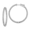 Sterling Silver CZ 2.1mm Hinged Hoops